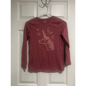 NWOT Cat & Jack Girl’s Pink Graphic Tee Long-sleeve Shirt Sz. L-10/12